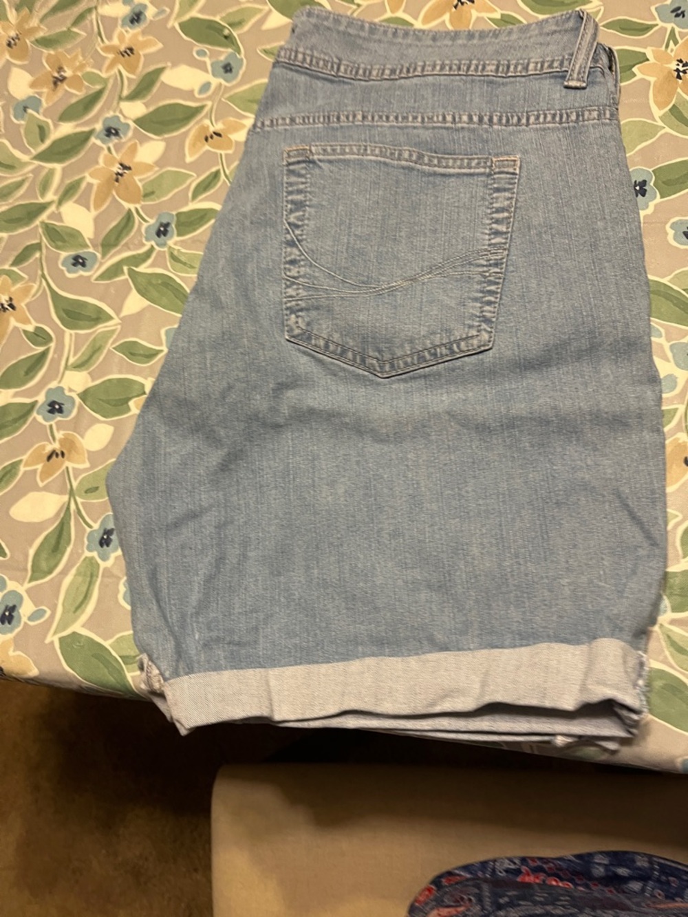 Riders by Lee Light Blue Denim Roll-Hem Shorts